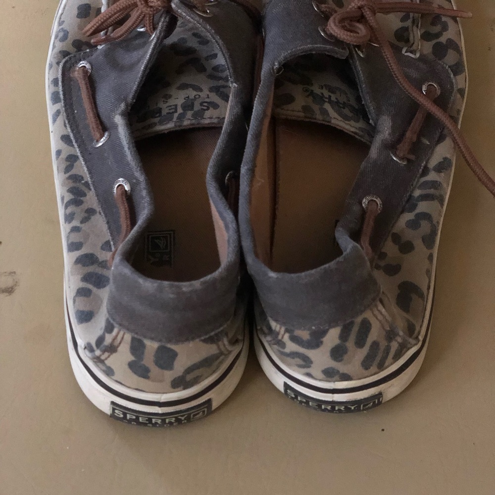 Leopard Print Sperry Top Sliders - image 4
